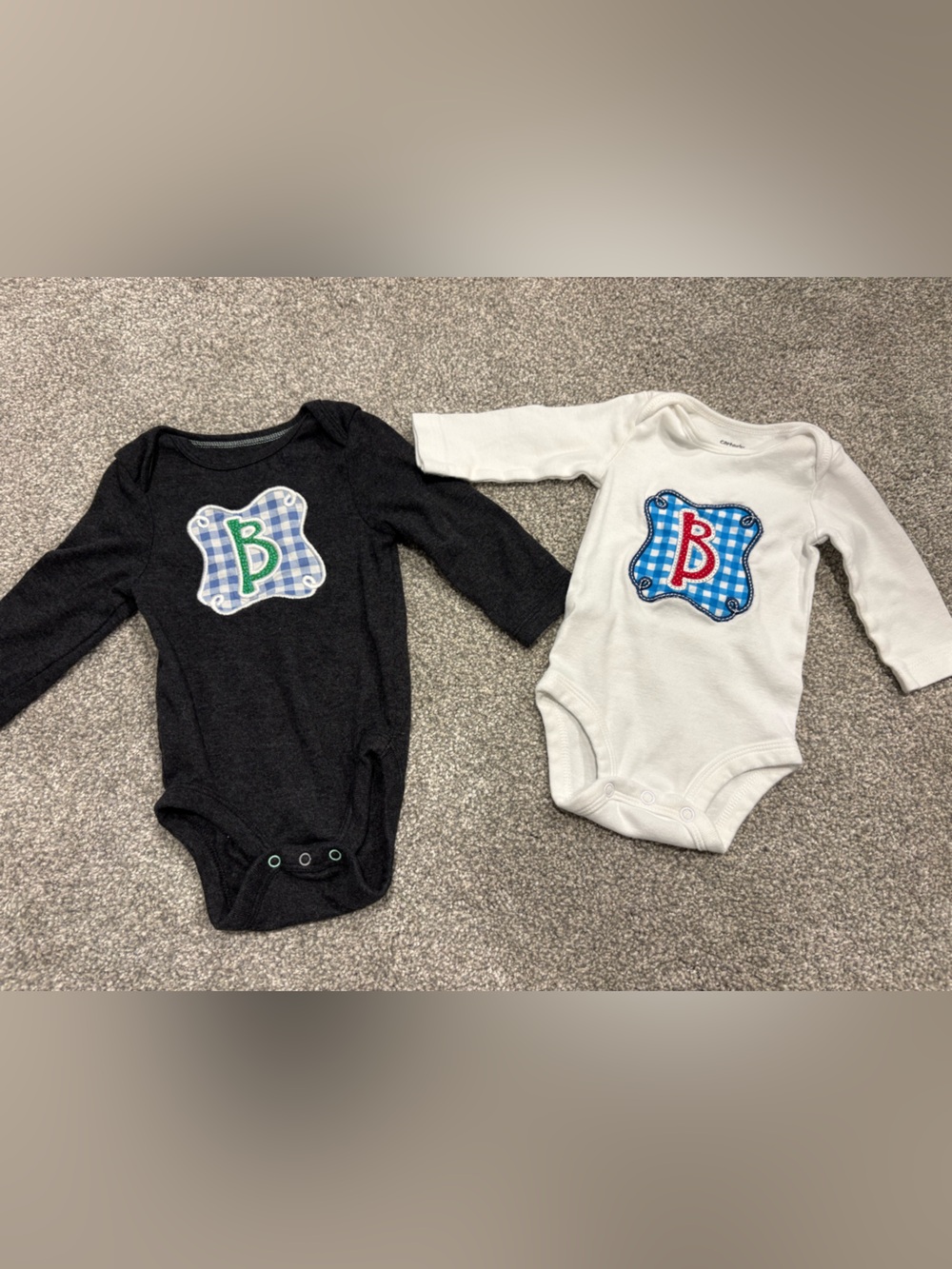 Monogrammed Letter “B” Onesies
